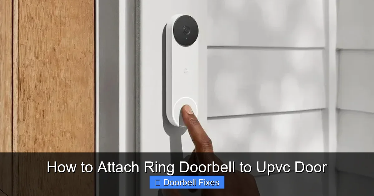 How to Attach Ring Doorbell to Upvc Door