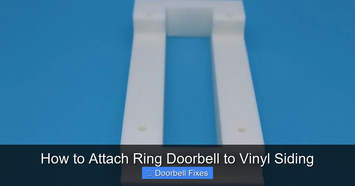 How to Attach Ring Doorbell to Vinyl Siding