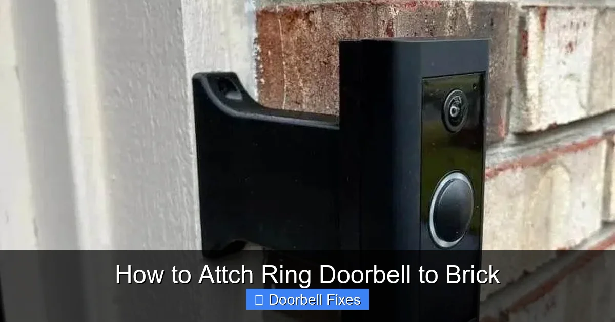 How to Attch Ring Doorbell to Brick