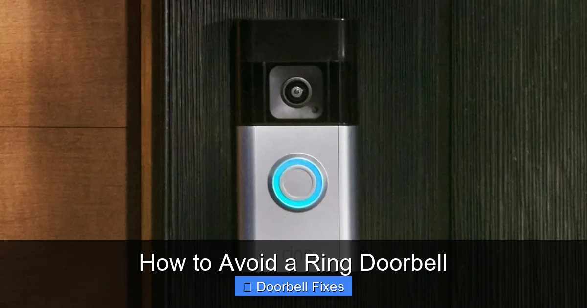 How to Avoid a Ring Doorbell