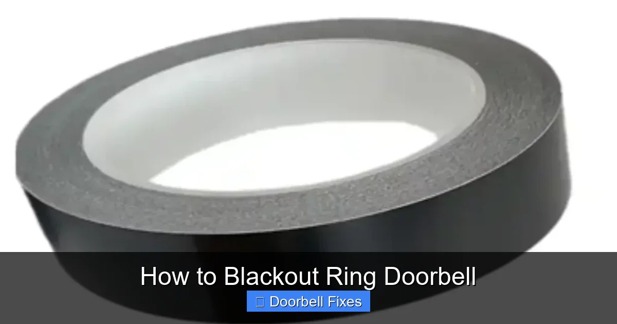 How to Blackout Ring Doorbell