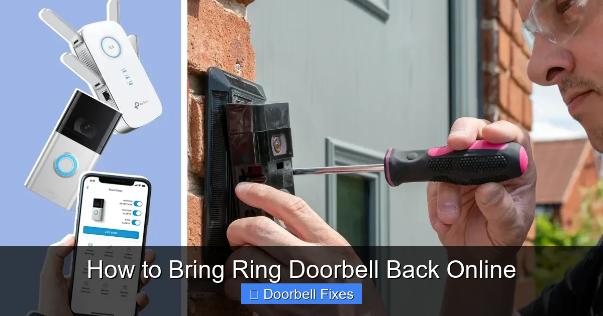 How to Bring Ring Doorbell Back Online