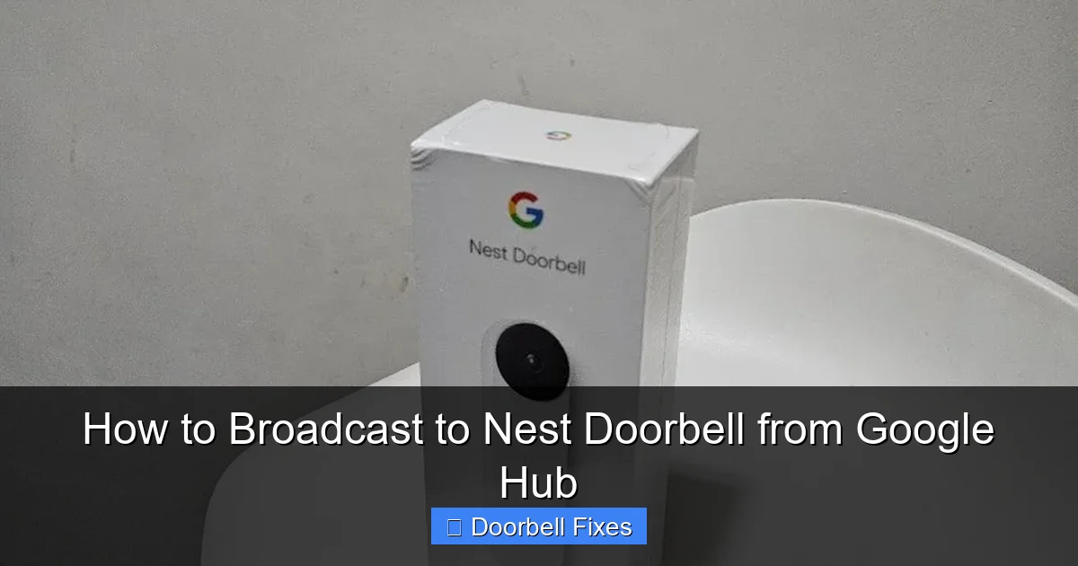 How to Broadcast to Nest Doorbell from Google Hub