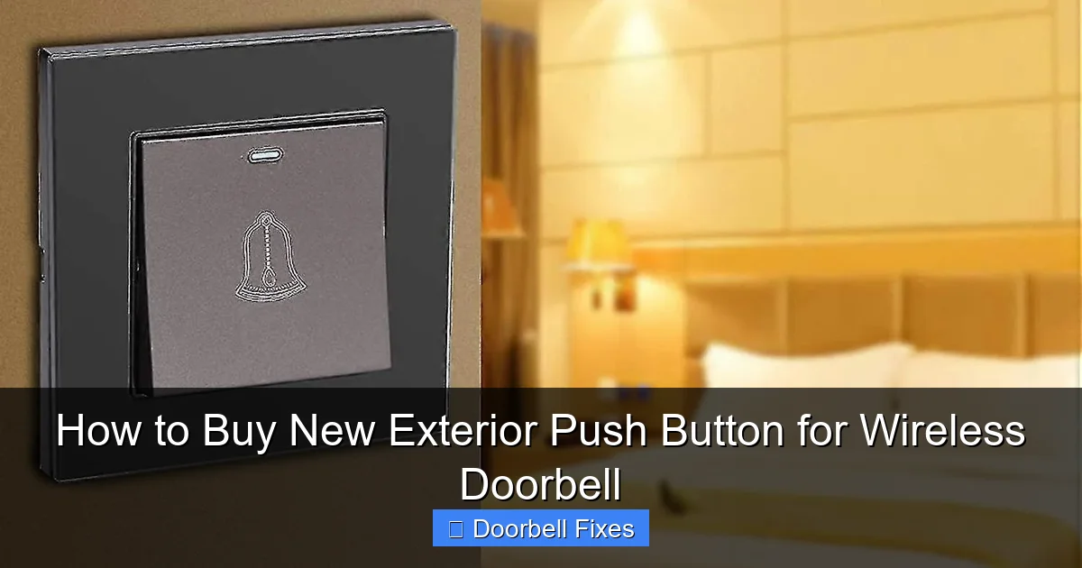 How to Buy New Exterior Push Button for Wireless Doorbell