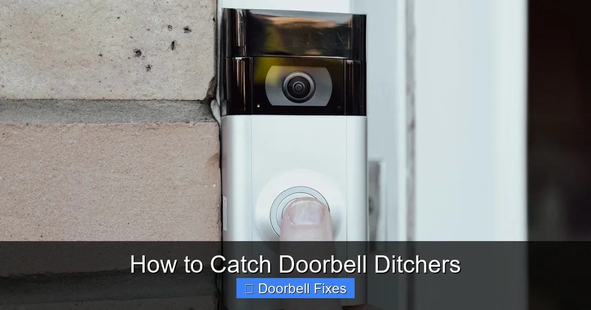 How to Catch Doorbell Ditchers