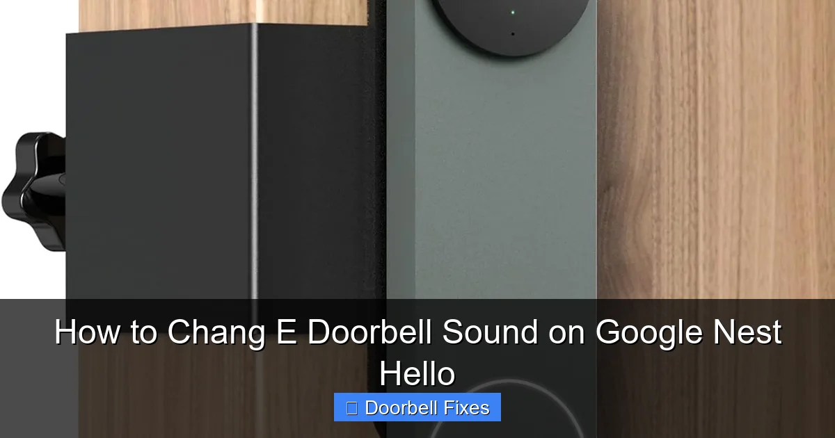 How to Chang E Doorbell Sound on Google Nest Hello