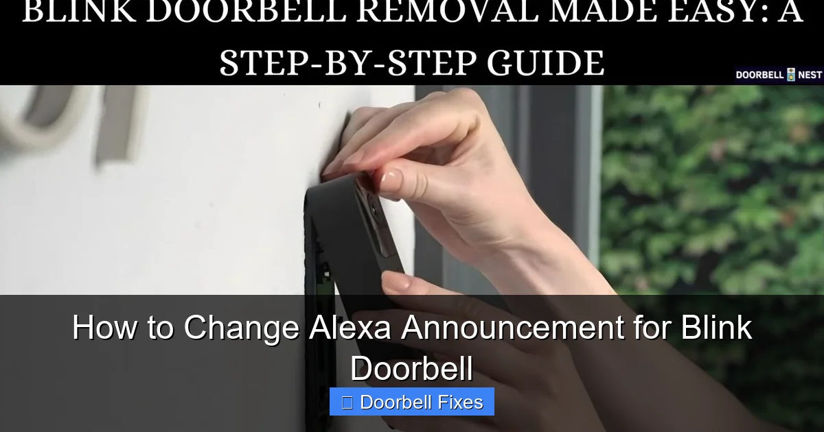 How to Change Alexa Announcement for Blink Doorbell