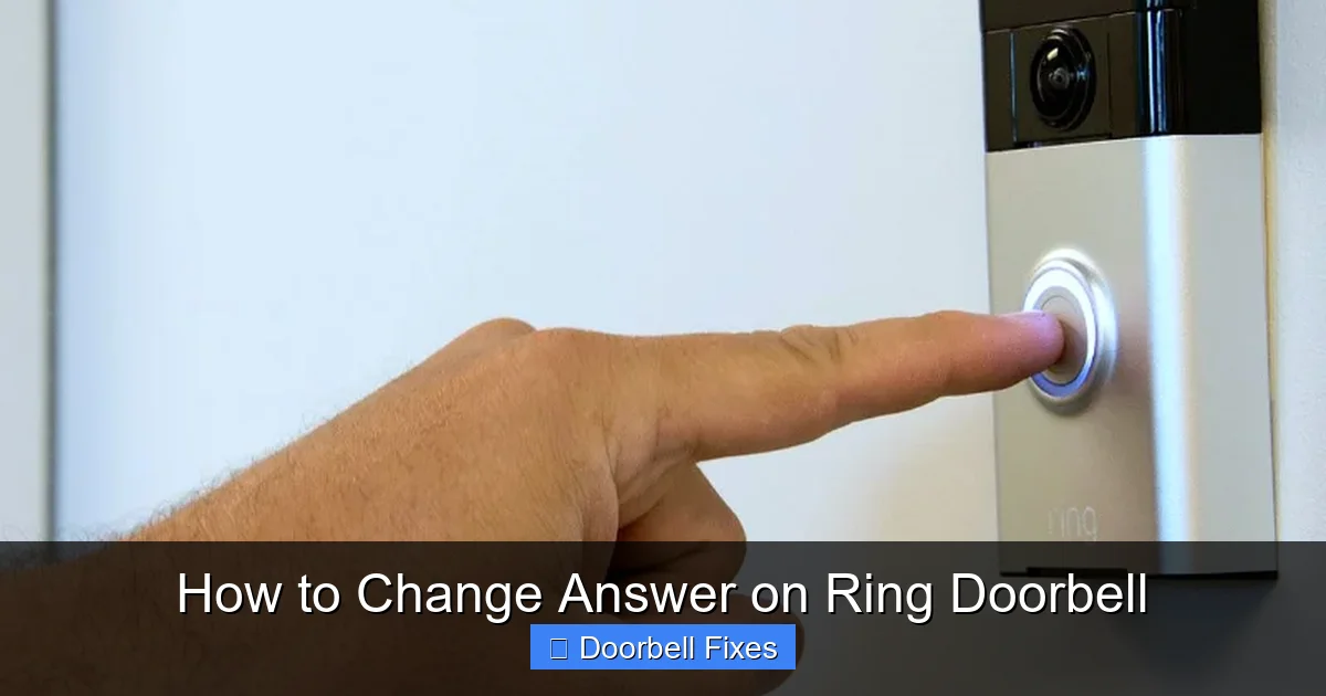 How to Change Answer on Ring Doorbell