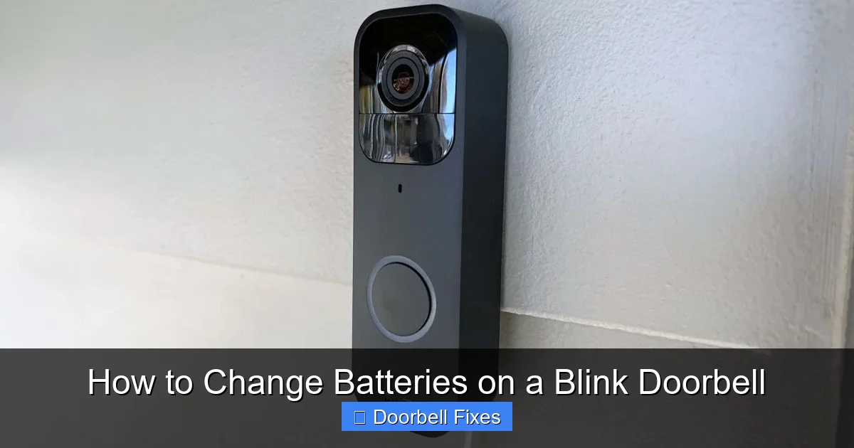 How to Change Batteries on a Blink Doorbell