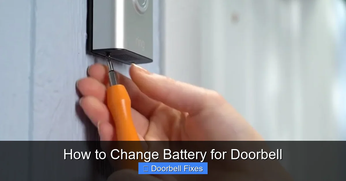 How to Change Battery for Doorbell