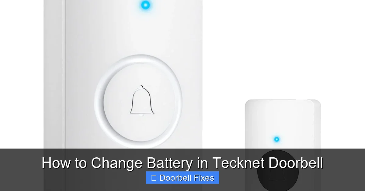 How to Change Battery in Tecknet Doorbell