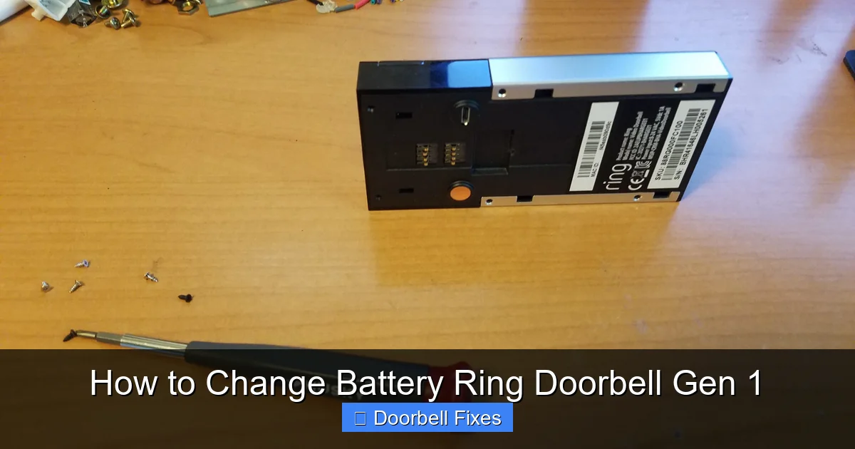 How to Change Battery Ring Doorbell Gen 1