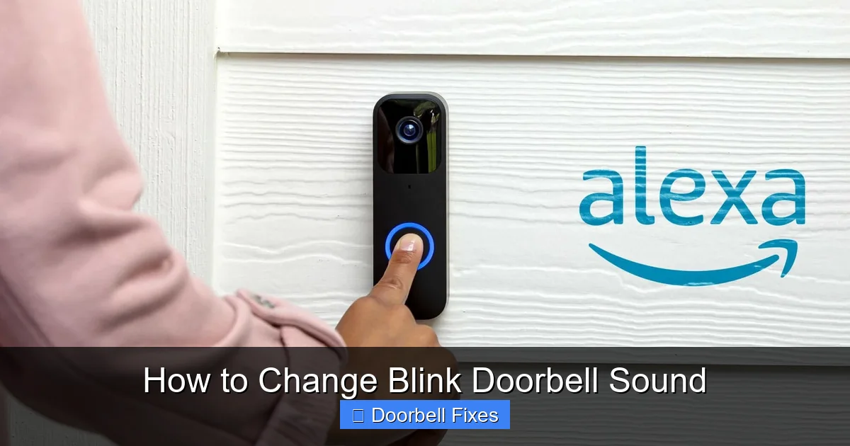 How to Change Blink Doorbell Sound