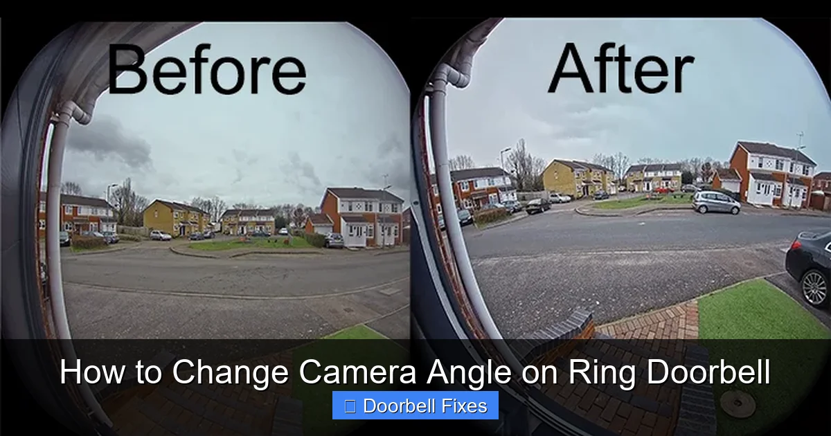 How to Change Camera Angle on Ring Doorbell