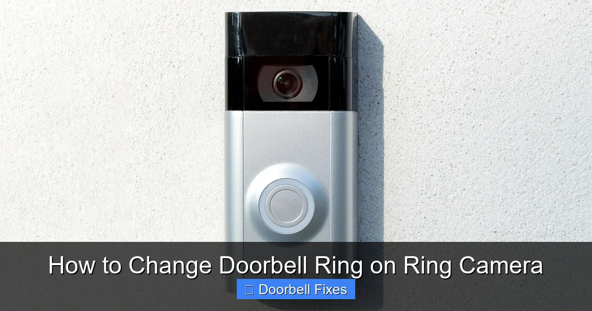 How to Change Doorbell Ring on Ring Camera