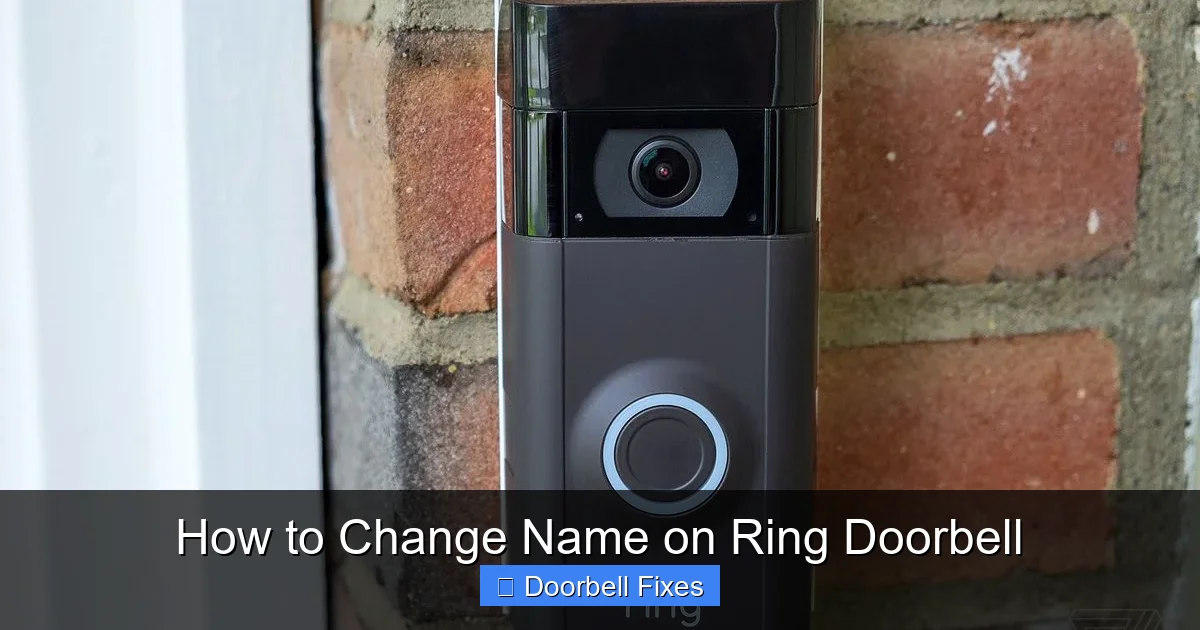 How to Change Name on Ring Doorbell