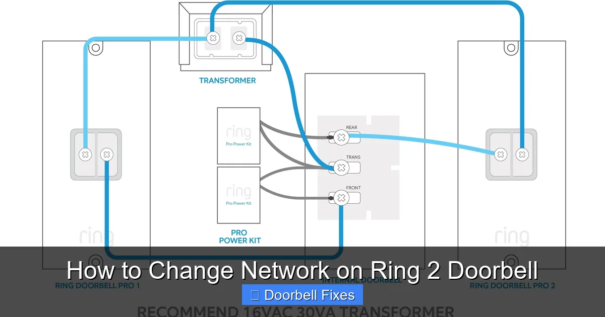 How to Change Network on Ring 2 Doorbell
