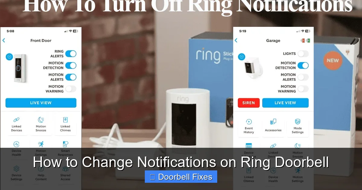 How to Change Notifications on Ring Doorbell