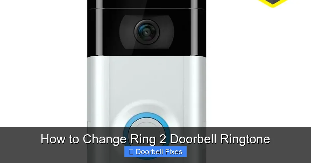 How to Change Ring 2 Doorbell Ringtone