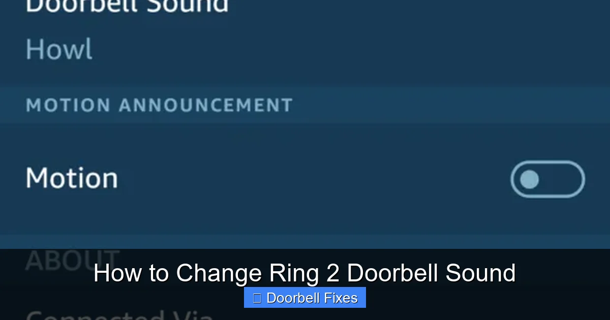 How to Change Ring 2 Doorbell Sound