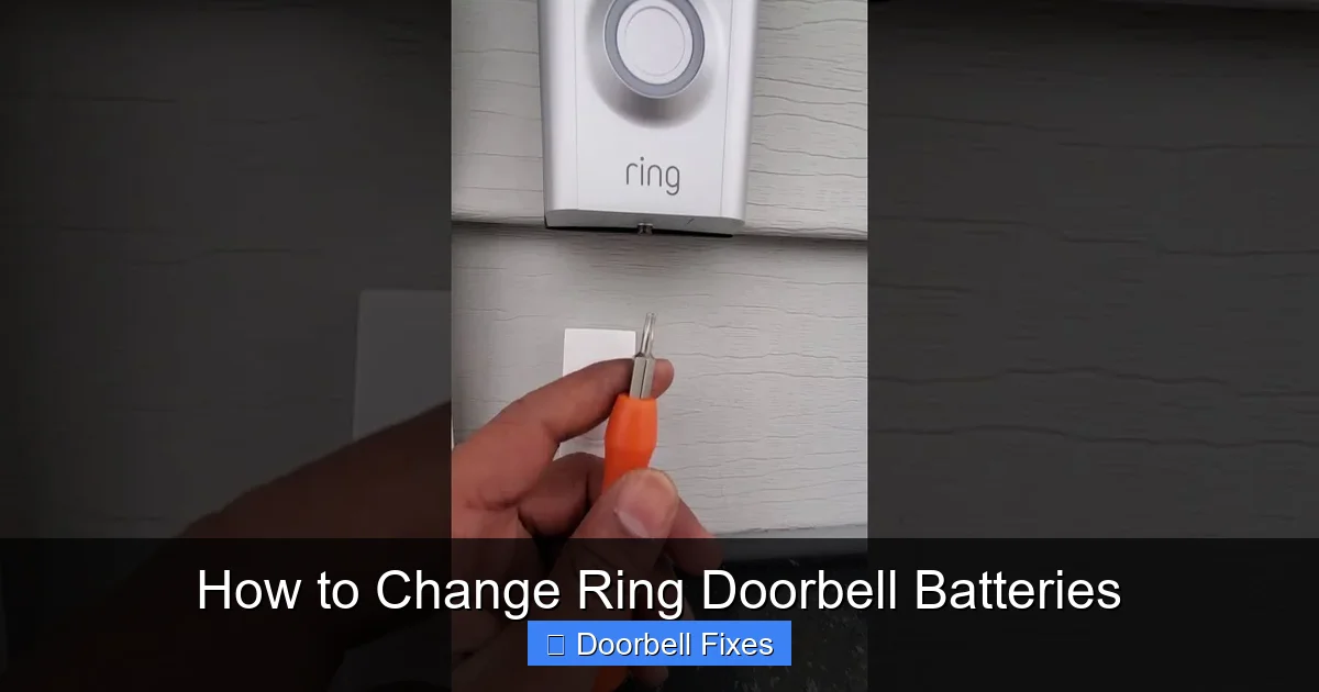 How to Change Ring Doorbell Batteries