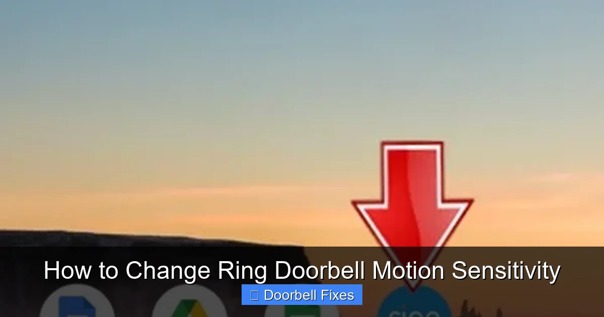 How to Change Ring Doorbell Motion Sensitivity