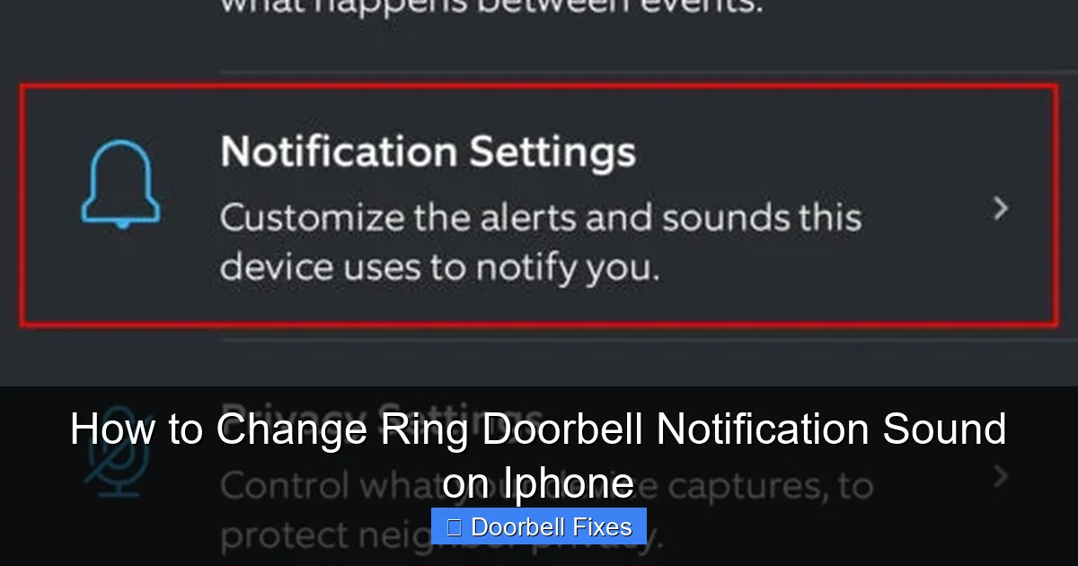 How to Change Ring Doorbell Notification Sound on Iphone