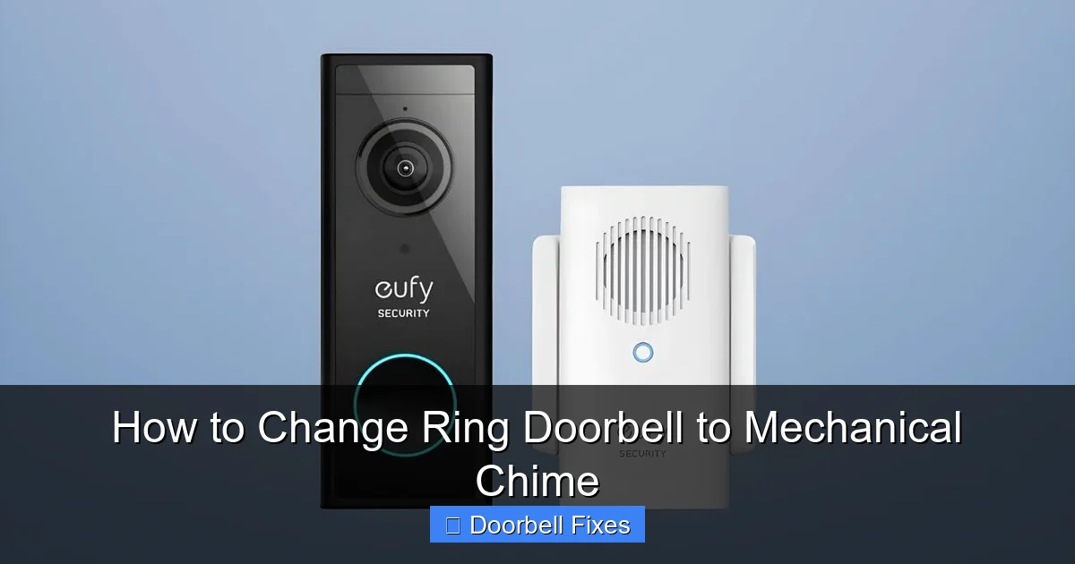 How to Change Ring Doorbell to Mechanical Chime