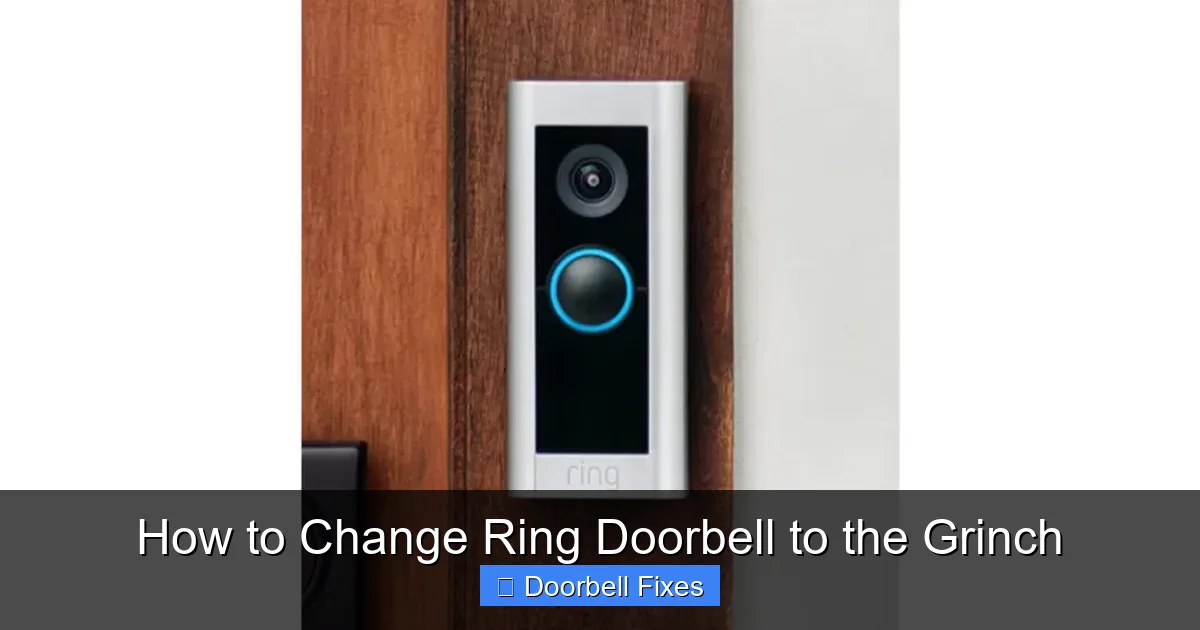 How to Change Ring Doorbell to the Grinch
