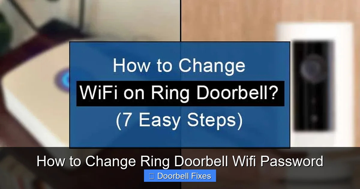 How to Change Ring Doorbell Wifi Password