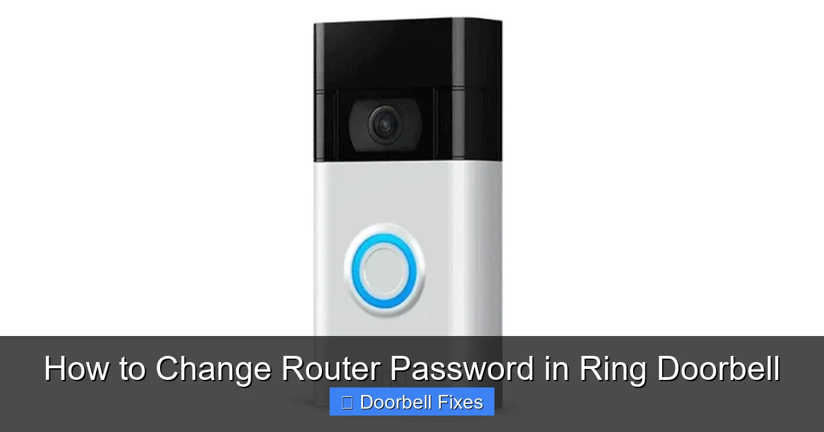 How to Change Router Password in Ring Doorbell