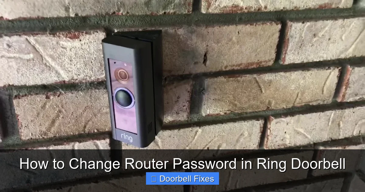 How to Change Router Password in Ring Doorbell