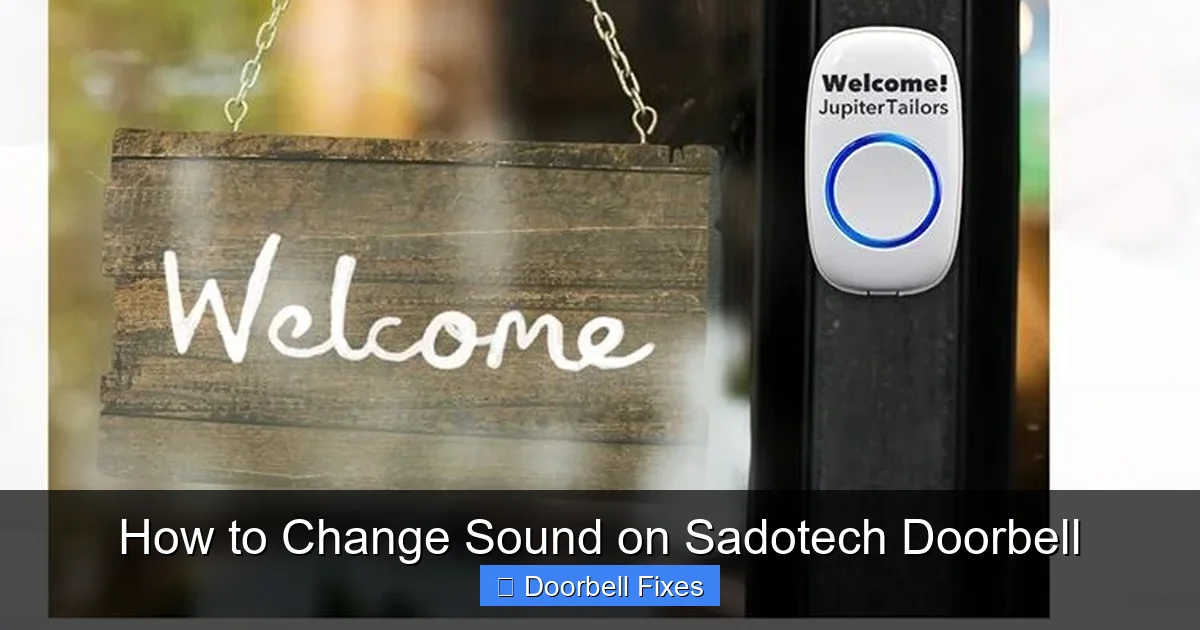 How to Change Sound on Sadotech Doorbell