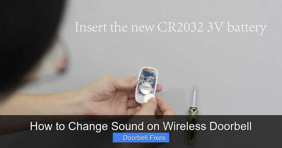 How to Change Sound on Wireless Doorbell