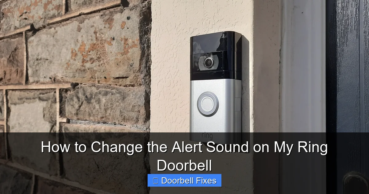 How to Change the Alert Sound on My Ring Doorbell