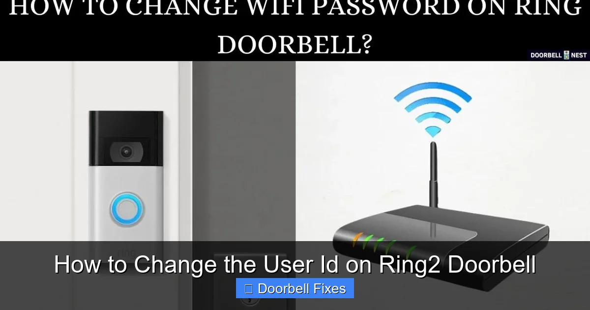 How to Change the User Id on Ring2 Doorbell