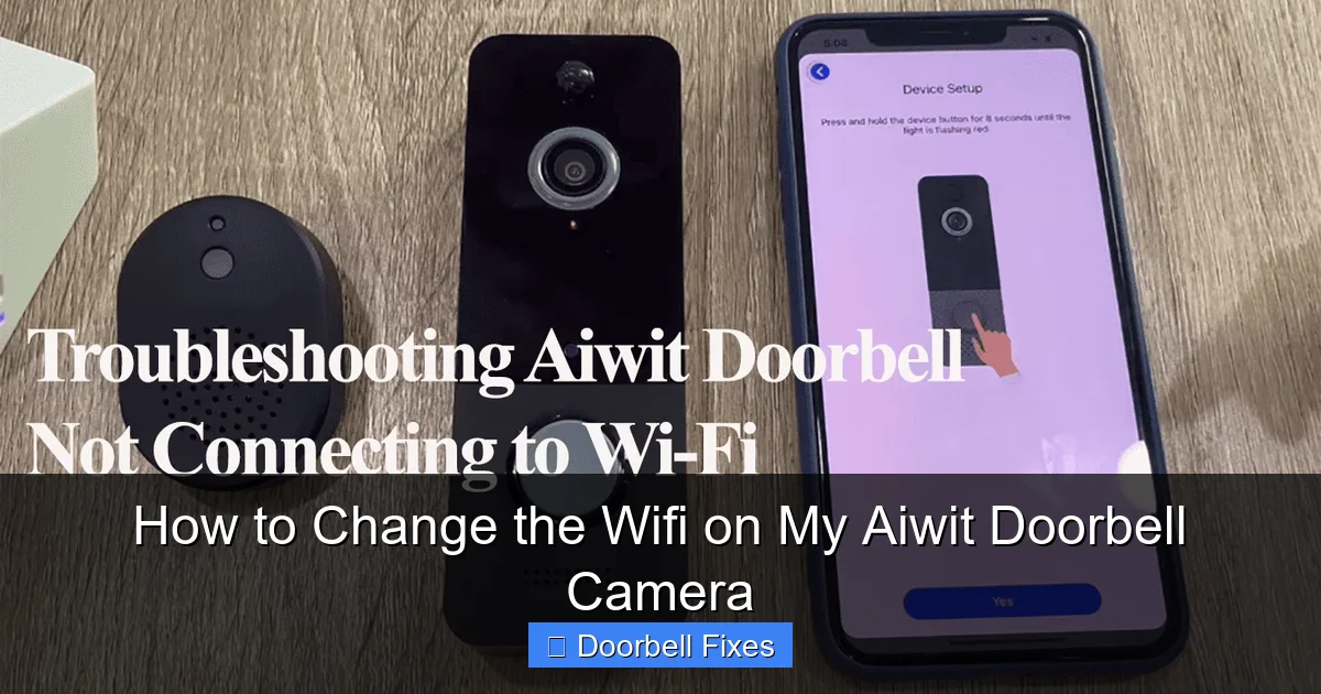How to Change the Wifi on My Aiwit Doorbell Camera