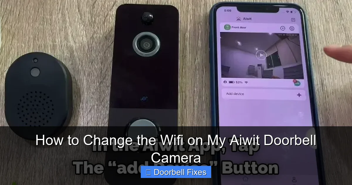 How to Change the Wifi on My Aiwit Doorbell Camera