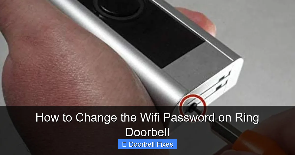 How to Change the Wifi Password on Ring Doorbell
