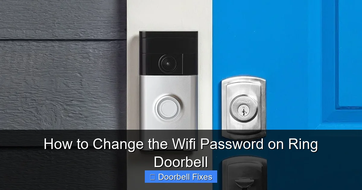 How to Change the Wifi Password on Ring Doorbell
