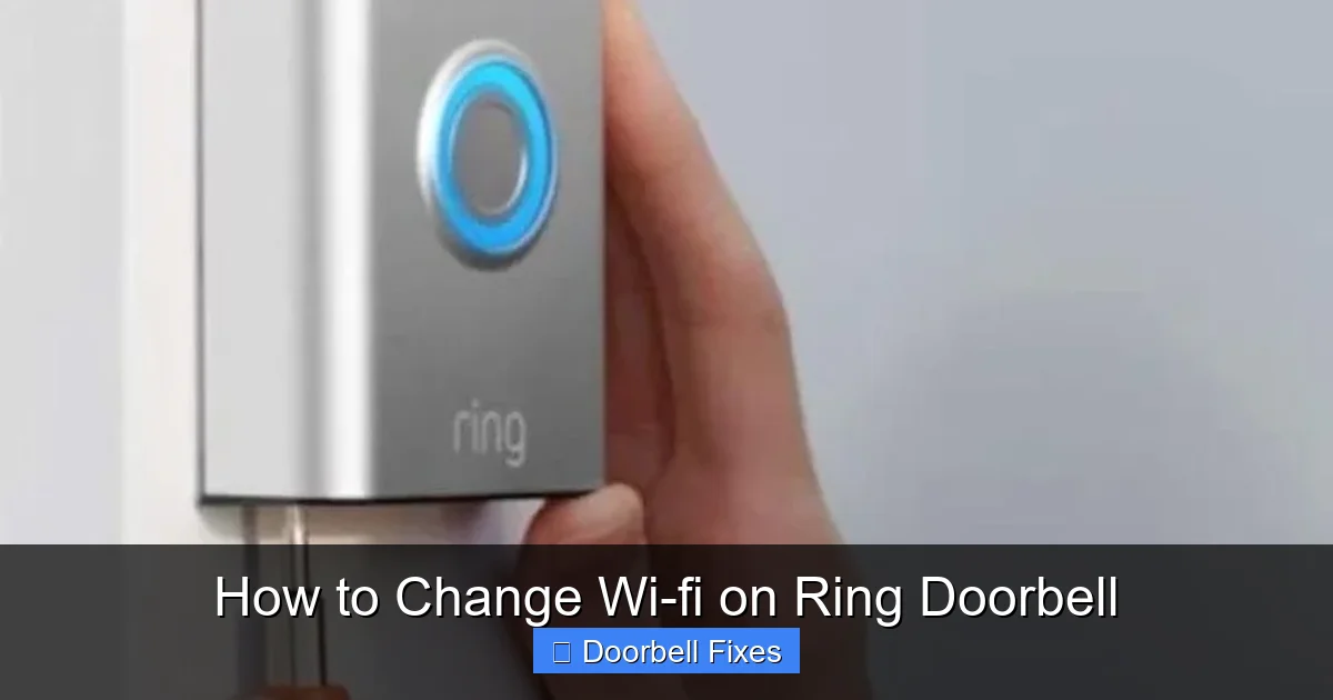 How to Change Wi-fi on Ring Doorbell