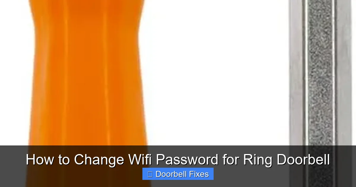 How to Change Wifi Password for Ring Doorbell