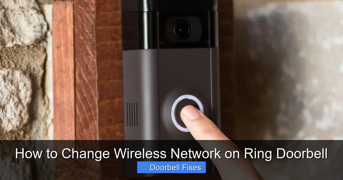 How to Change Wireless Network on Ring Doorbell
