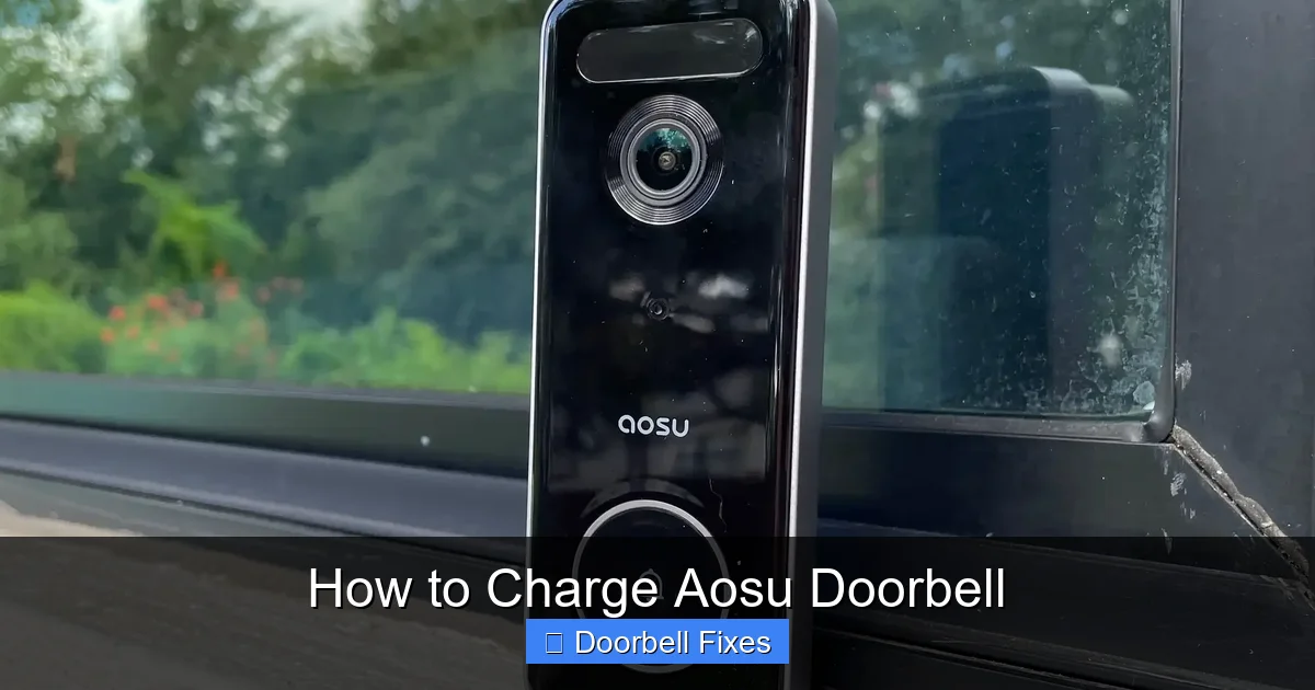 How to Charge Aosu Doorbell
