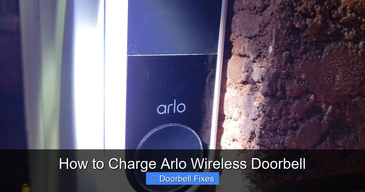 How to Charge Arlo Wireless Doorbell