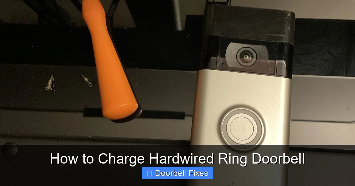 How to Charge Hardwired Ring Doorbell