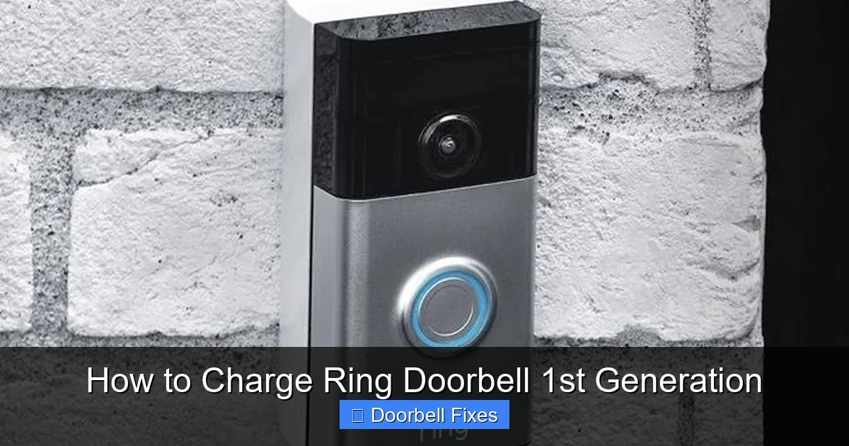 How to Charge Ring Doorbell 1st Generation