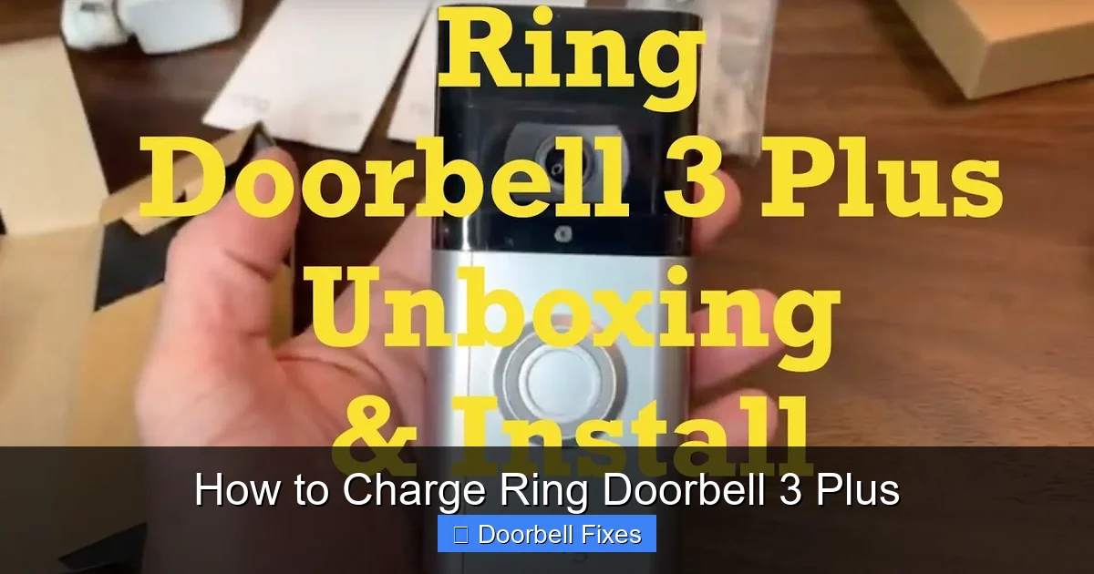 How to Charge Ring Doorbell 3 Plus