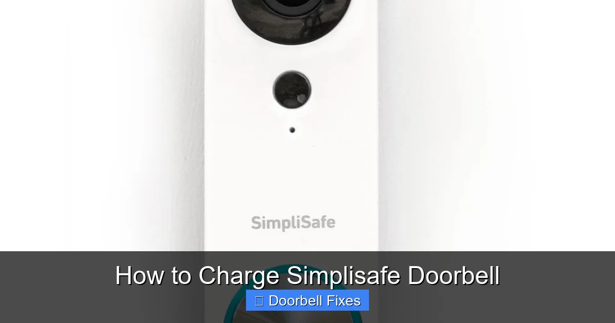 How to Charge Simplisafe Doorbell