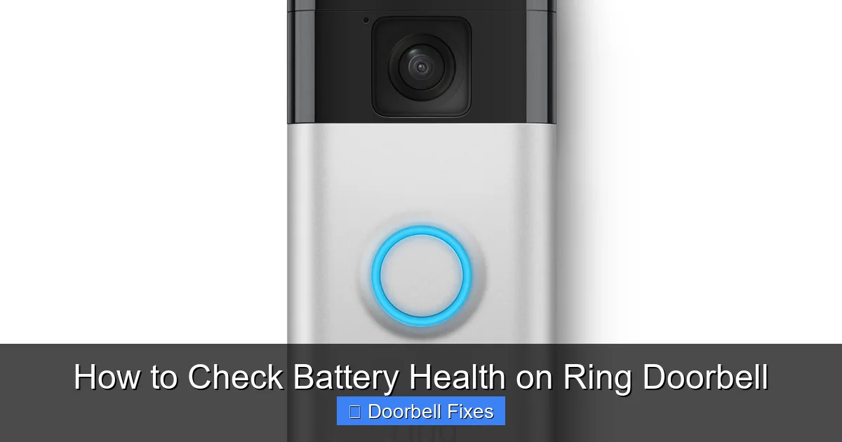 How to Check Battery Health on Ring Doorbell